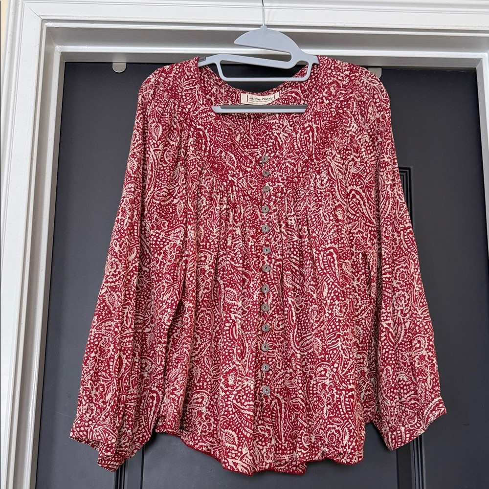 We The Free Free People Meadow peasant top - Picture 2 of 8
